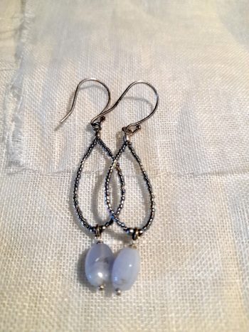 Becoming Blue Lace Silver Colored Earrings - immagine 2