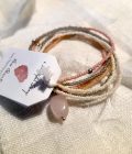 Nirmala Rose Quartz Silver Colored Bracelet