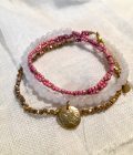Dazzle Rose Quartz Gold Necklace / Bracelet