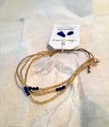 Shiny Lapis Lazuli Gold Colored Bracelet