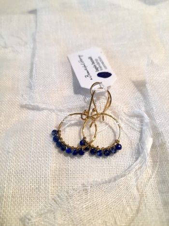 Compassion Lapis Lazuli Gold Plated Earrings