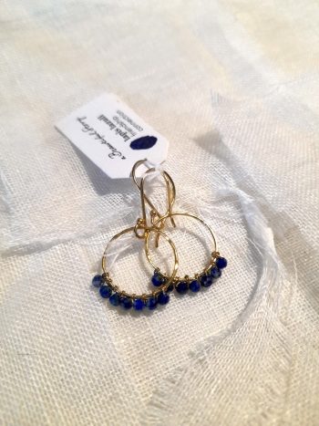 Compassion Lapis Lazuli Gold Plated Earrings - immagine 2