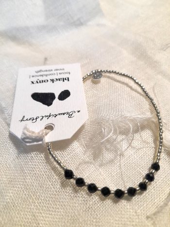 Proud Black Onyx Silver Colored Bracelet - immagine 2