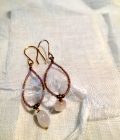 Becoming Rose Agate Gold Colored Earrings - immagine 2