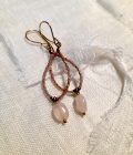 Becoming Rose Agate Gold Colored Earrings