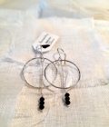 Talent Black Onyx Silver Plated Earrings - immagine 2