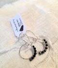 Compassion Black Onyx Silver Plated Earrings - immagine 2