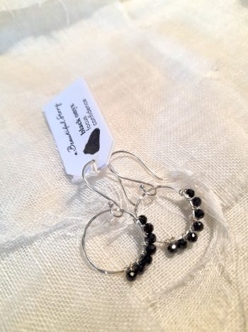 Compassion Black Onyx Silver Plated Earrings - immagine 2