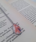 Collana con ciondolo a goccia Rosso - immagine 2