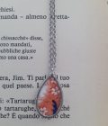 Collana con ciondolo a goccia Rosso
