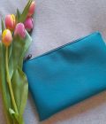 Bustina ecopelle azzurro - immagine 2