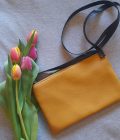 Tracolla ecopelle giallo - immagine 2