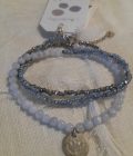 Dazzle Blue Lace silver Necklace / Bracelet - immagine 2